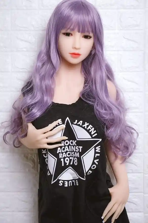 Aibei Doll Annalee 158cm リアルなセックスドール アジアンパープルヘアと豊かな曲線美 無料の2つ目のヘッド付き