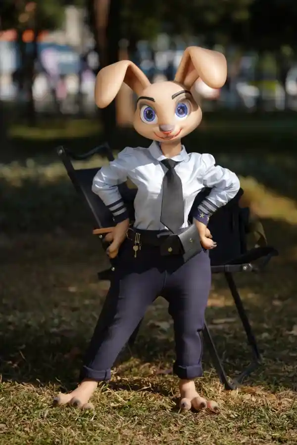 ふわふわの動物ウサギのシリコン製セックスドール「ラビティ」(頭と体部分はシームレスデザイン)